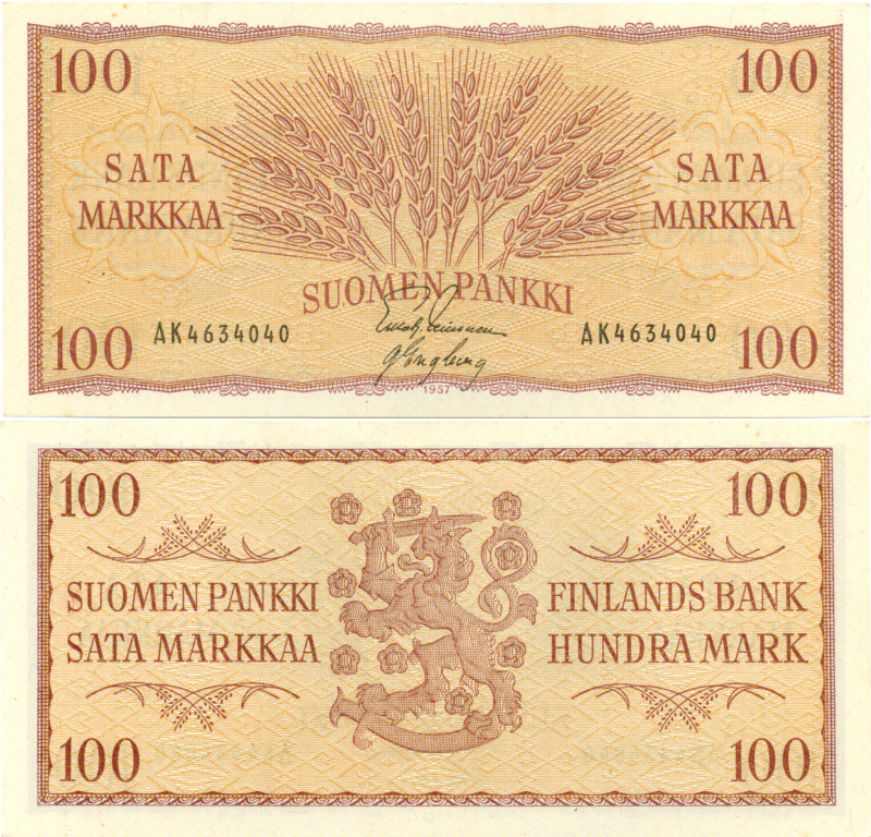 100 Markkaa 1957 AK4634040 kl.8